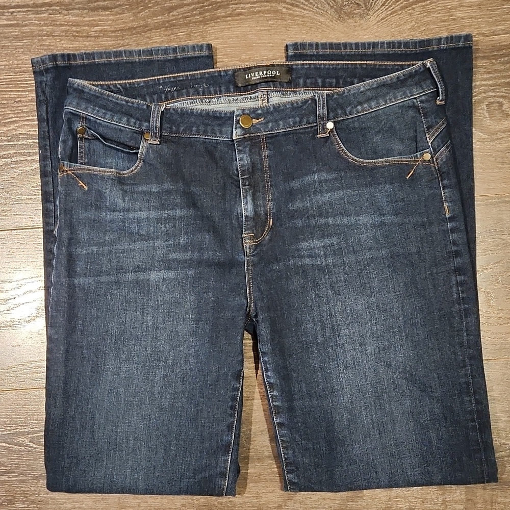❤️ LIVERPOOL JEANS COMPANY REMY HUGGER STRAIGHT LEG JEANS, CORVUS DARK WASH, 16